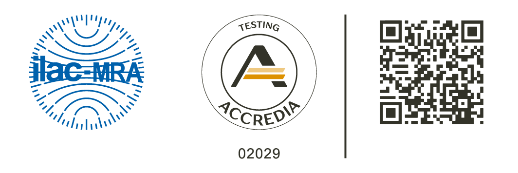 Logo Ilac+ACCREDIA+QRcode Class srl